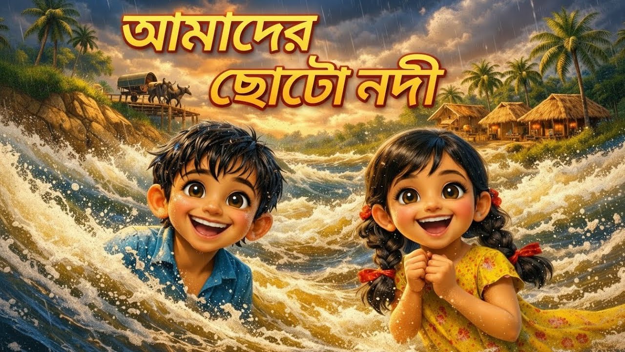 আমাদের ছোটো নদী || Amader Choto Nodi || মজার বাংলা কার্টুন ছড়া গান || Bangla Cartoon Chora Gaan