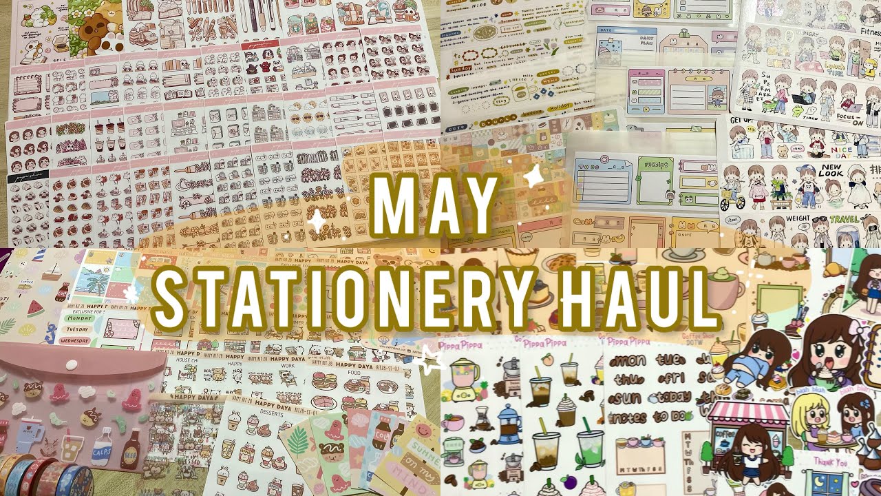 May Stationery Haul | Planner Sticker & Washi Tapes Unboxing | Happydaya, Papershire, Molinta, etc