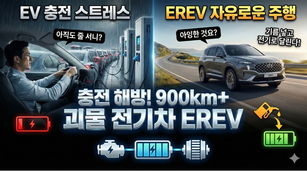 🚗 900km 주행! 현대차가 사활을 건 'EREV'가 하이브리드를 대체한다