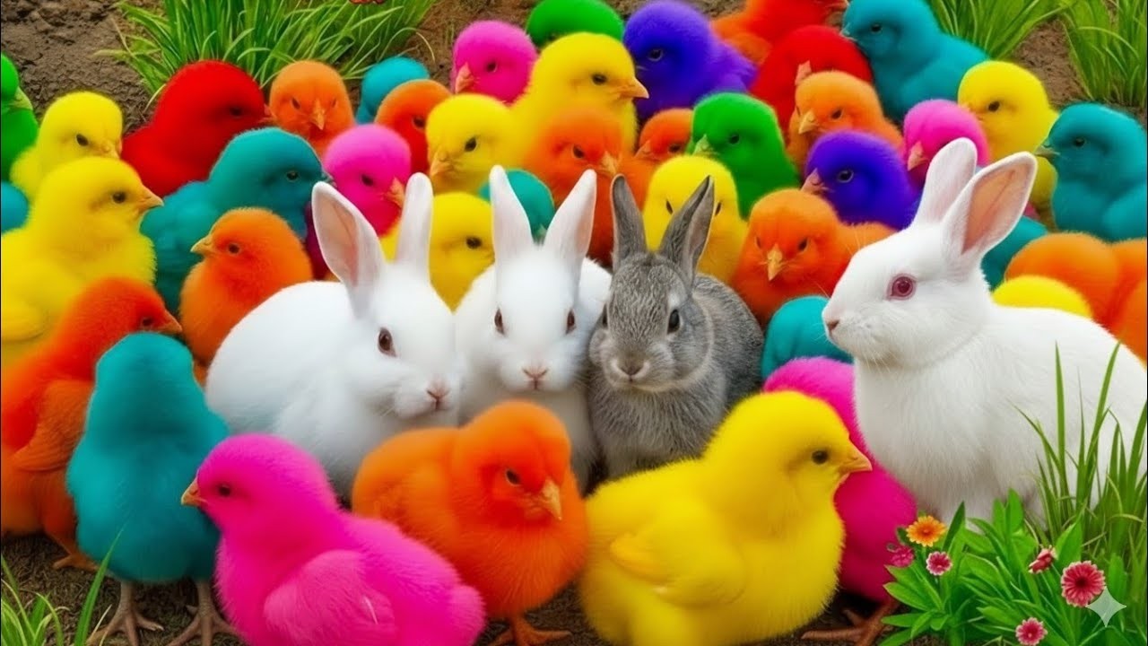 Tangkap Ayam Lucu, ayam warna warni, ayam rainbow, kelinci lucu, bebek lucu, ikan koi, Hewan Lucu