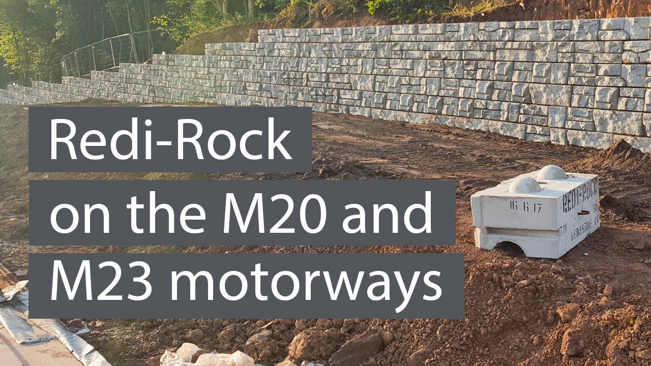 Marshalls Redi-Rock on Kier Highways M20/M23 Motorways