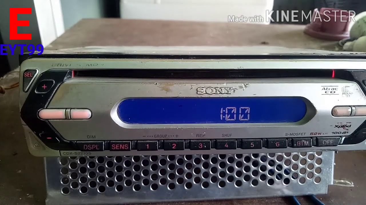 sony fm/am CD player RESET model. no: CDX-S2210S