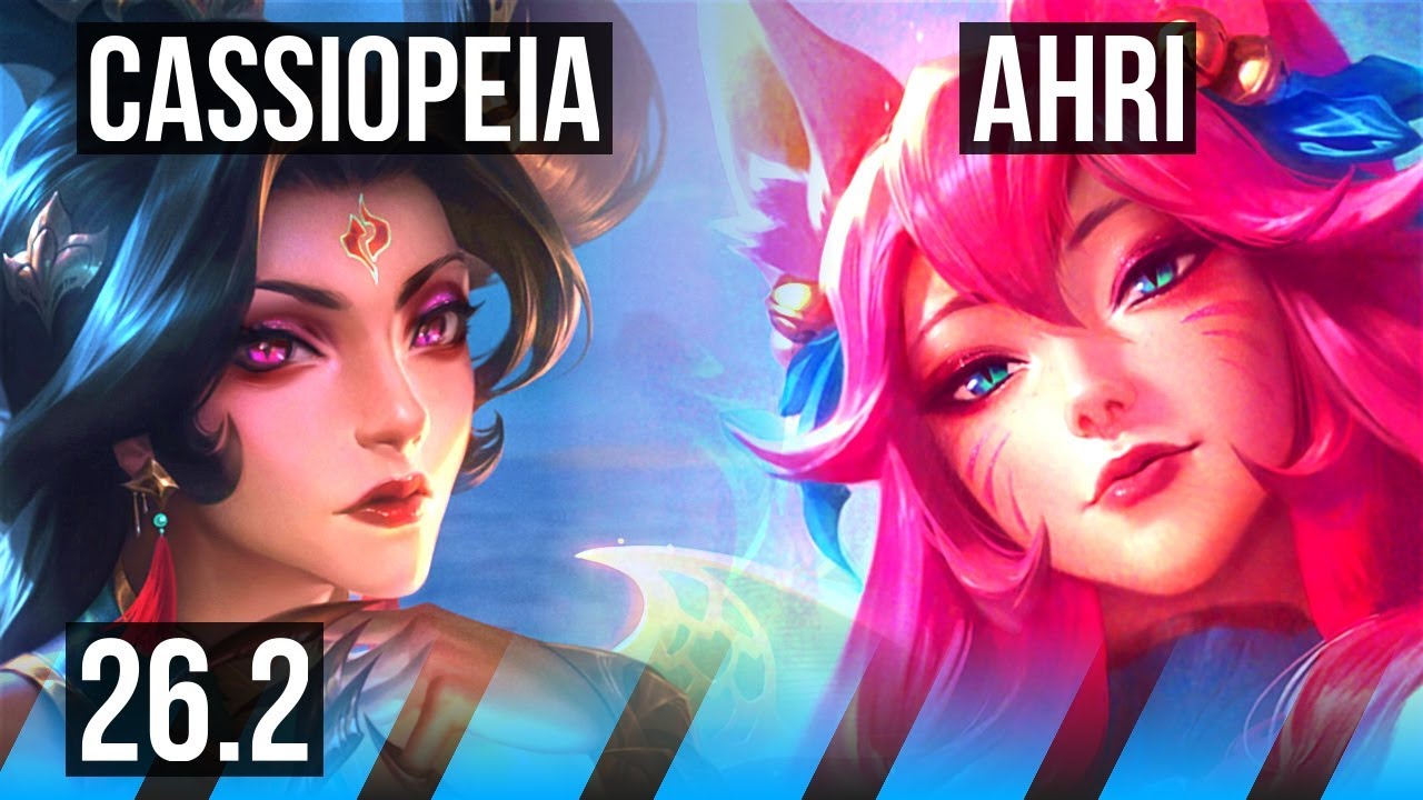 CASSIOPEIA vs AHRI (MID) | Good KDA: 10/1/5, 4k gold comeback | KR Master | 26.2