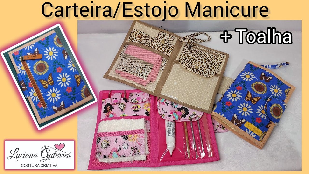 Carteira Estojo Manicure c/ Toalha