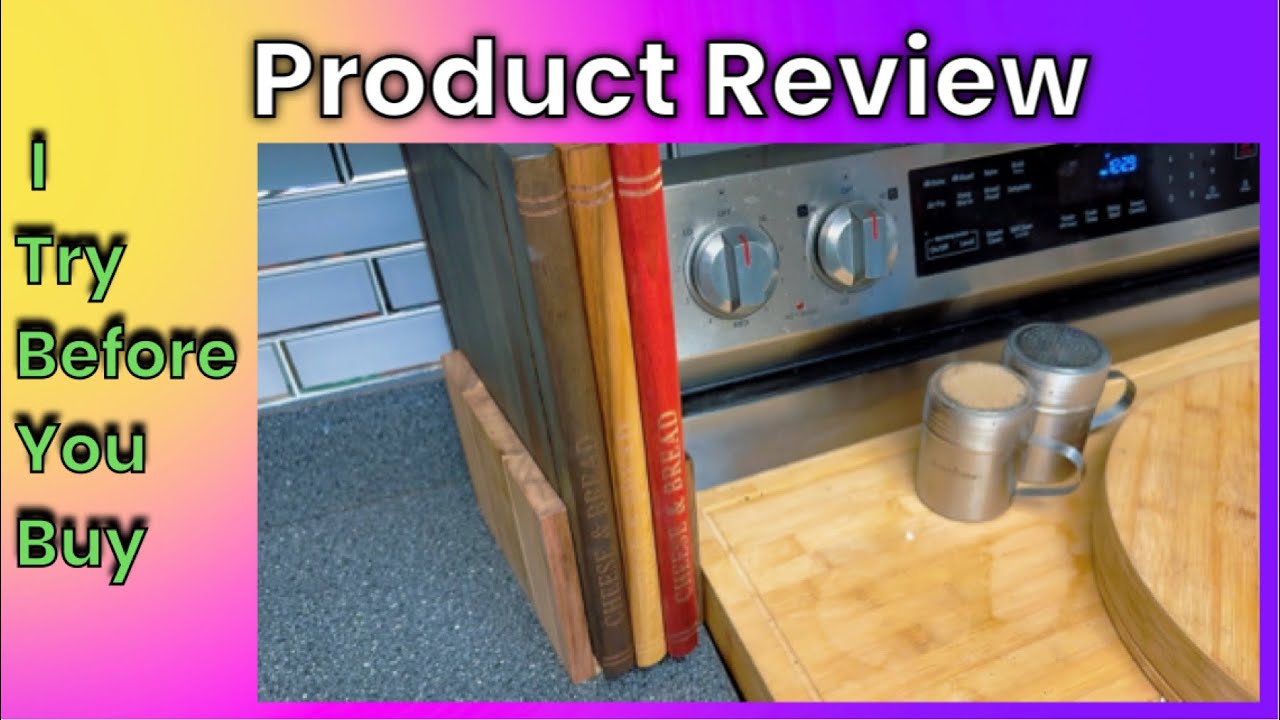 Book Cutting Boards for Kitchen 📚 | Unique Wooden Cutting Board Set with Stand | Amazon Home Find