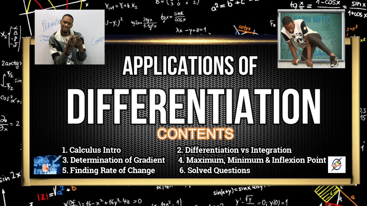 Applications of Differentiation | Rate, Gradient, Maxima & Minima