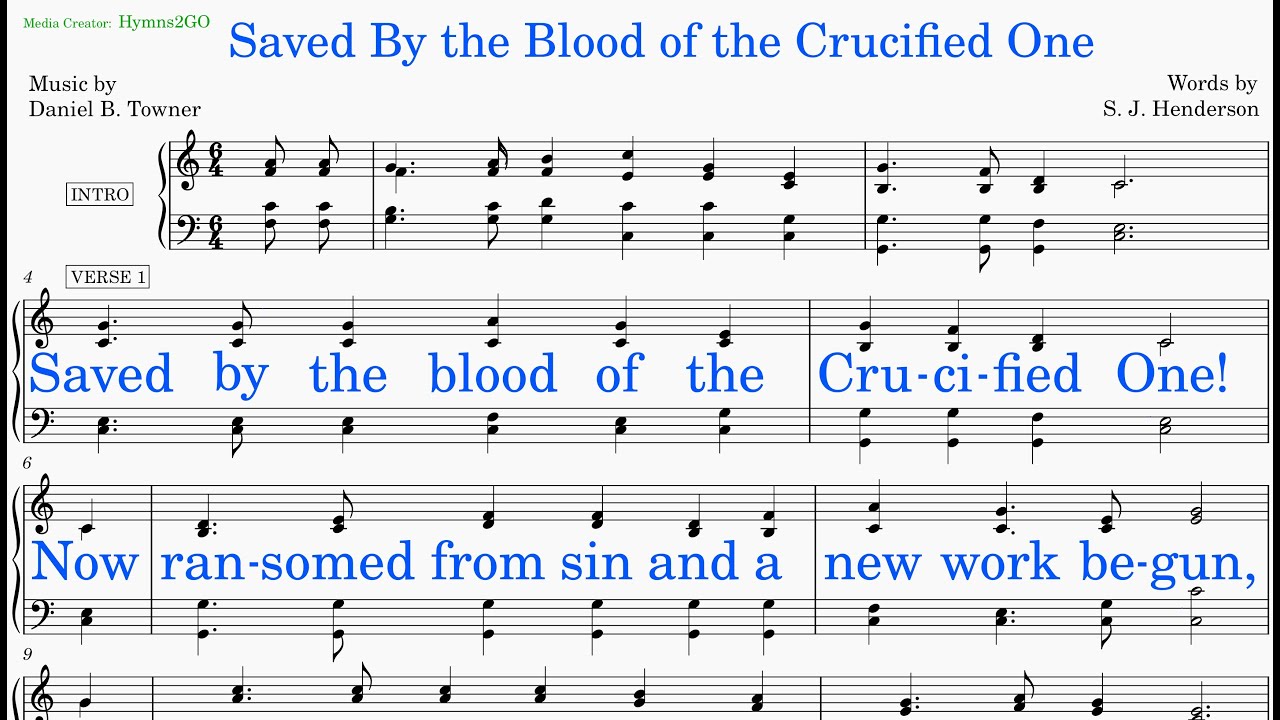 Saved By The Blood Of The Crucified One  (Towner - Henderson)