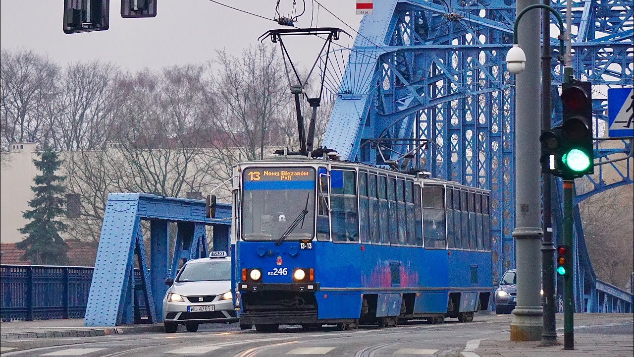 Konstal 105Na + 105NaD  RZ246 + RZ247  MPK Kraków |LINIA 13|