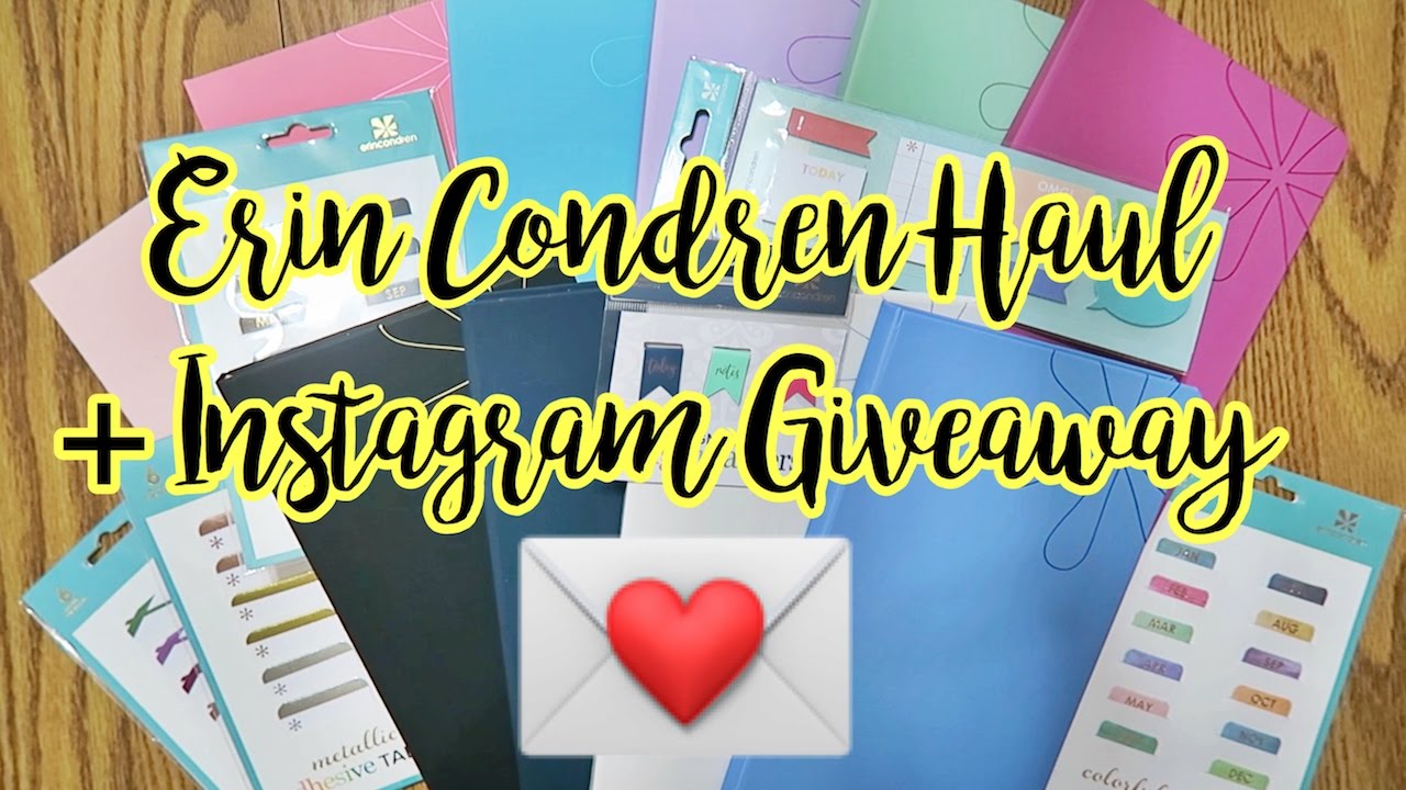 Erin Condren Haul + GIVEAWAY