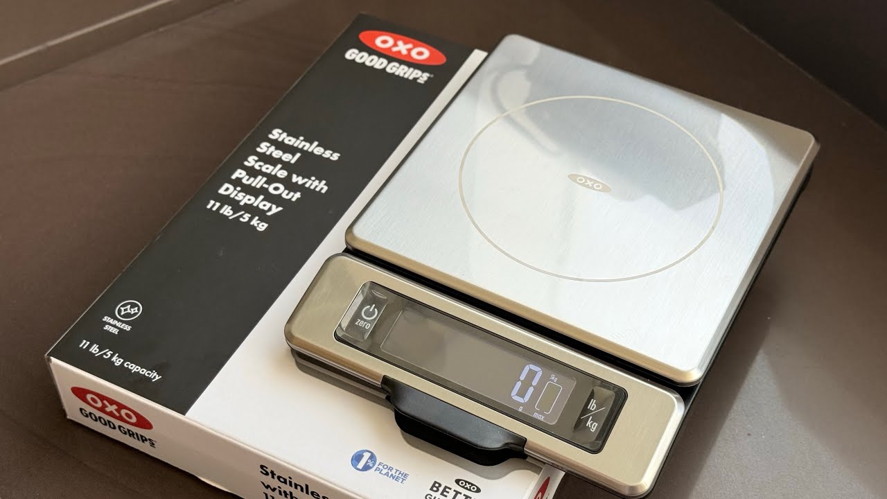 REVIEW - Balança de Cozinha OXO Good Grips 5kg Stainless Steel Food Scale Pull-Out Display