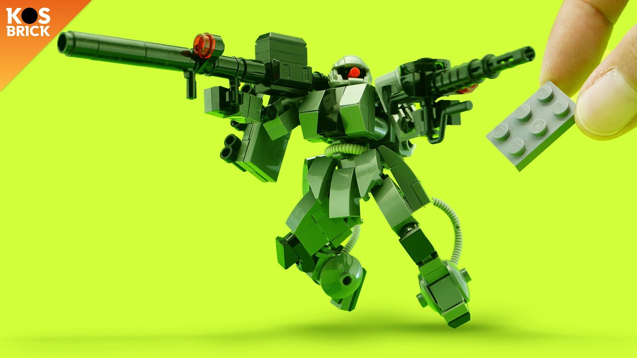 Lego Zaku - Gundam / ザクII - ガンダムシリーズ Mini Mech part 7 (Tutorial)