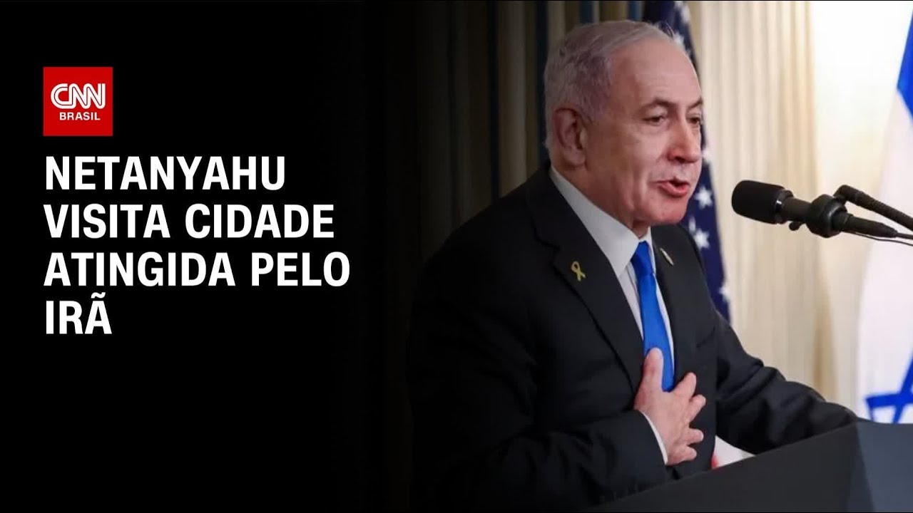 Primeiro-ministro de Israel visita cidade atingida por ataque do Irã | LIVE CNN