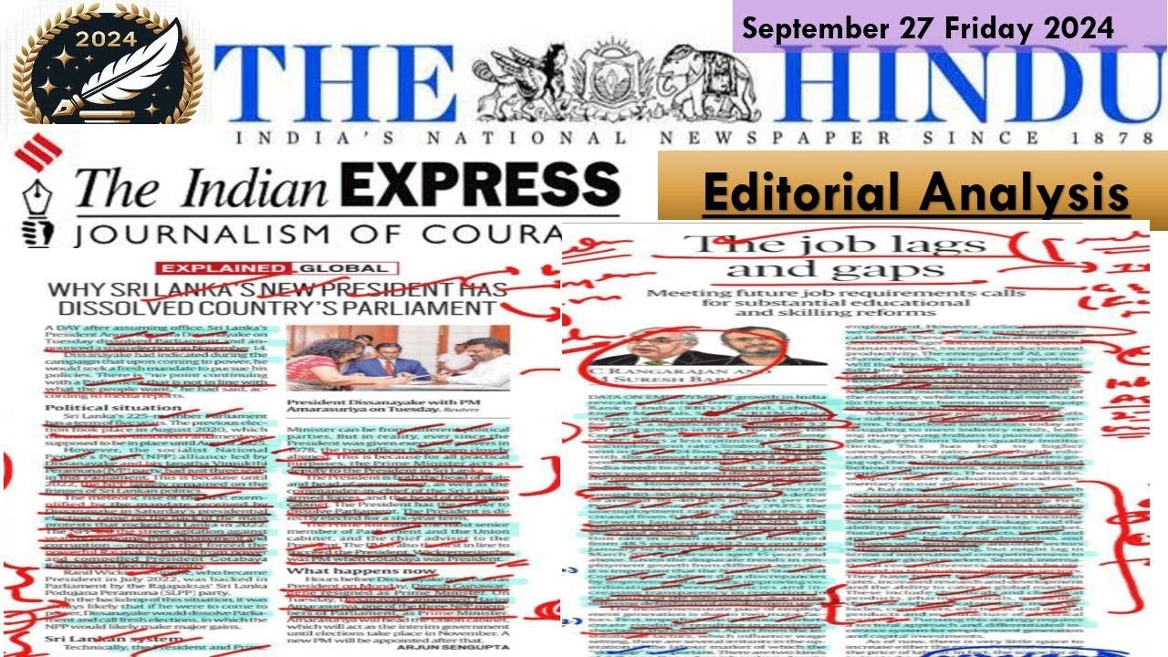 27 sept 2024#editorialanalysis #upsc #thehindu #unemployment #srilankapolitics #srilankaparliament