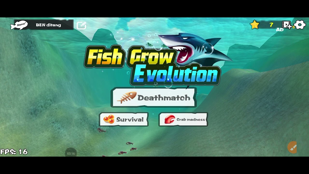 Pertama kali main game fish grow lagi 
