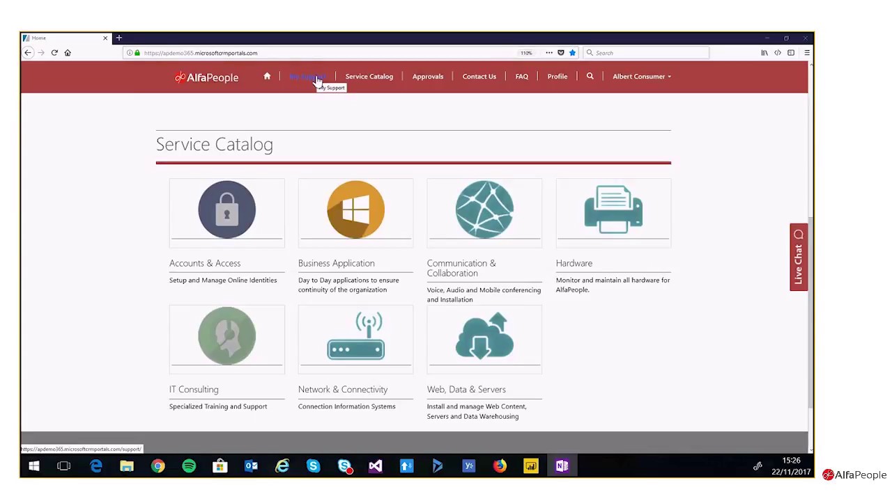AlfaPeople Demo I Self service and chatbots