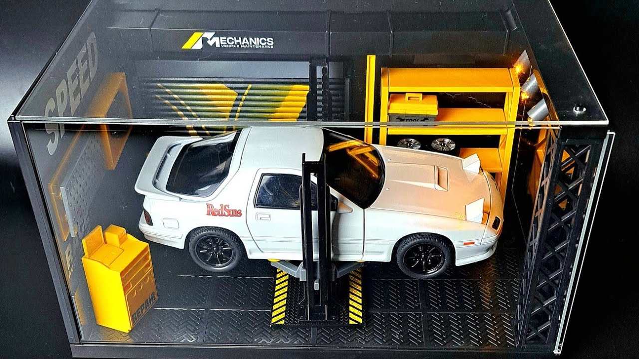 Unboxing and Building Garage 1/24  Diorama for Diecast Model Cars