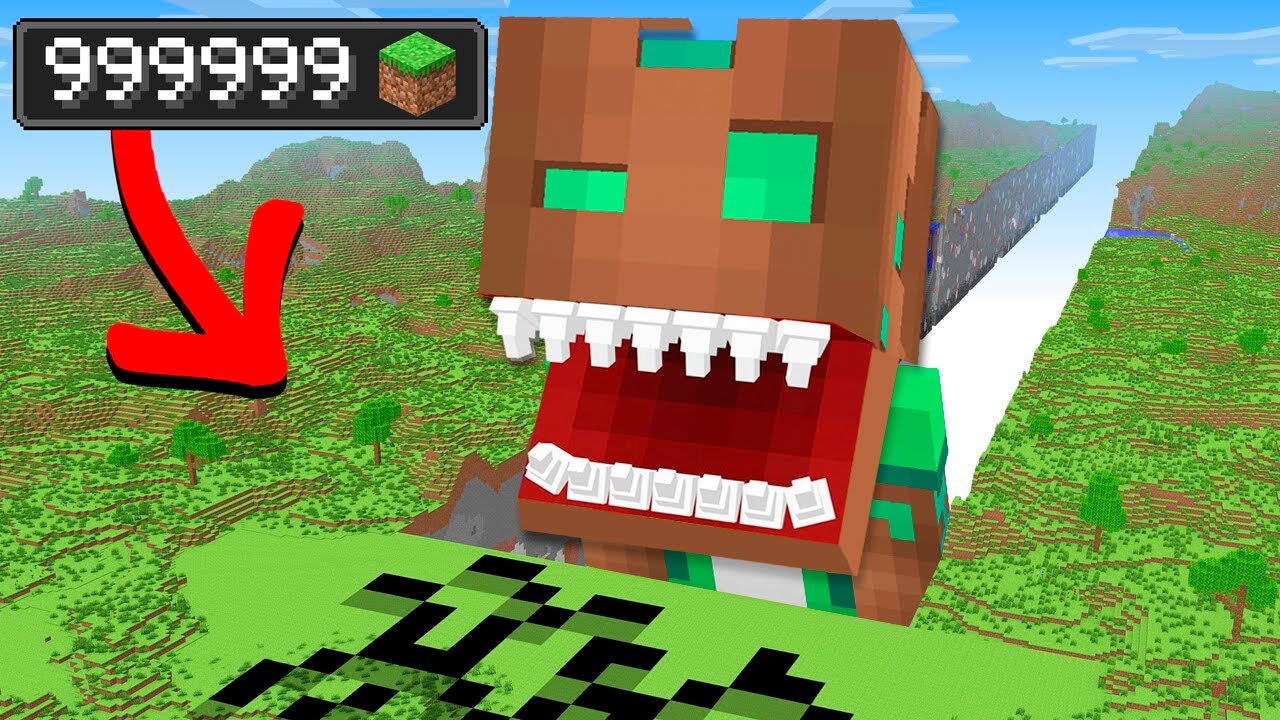 COMÍ el MUNDO ENTERO de Mi Amigo en Minecraft!