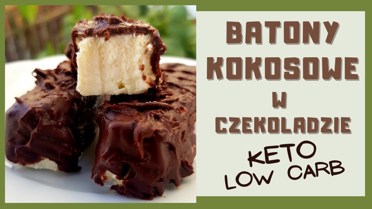 Keto 🥥Proste batony kokosowe w czekoladzie 🍫🍫