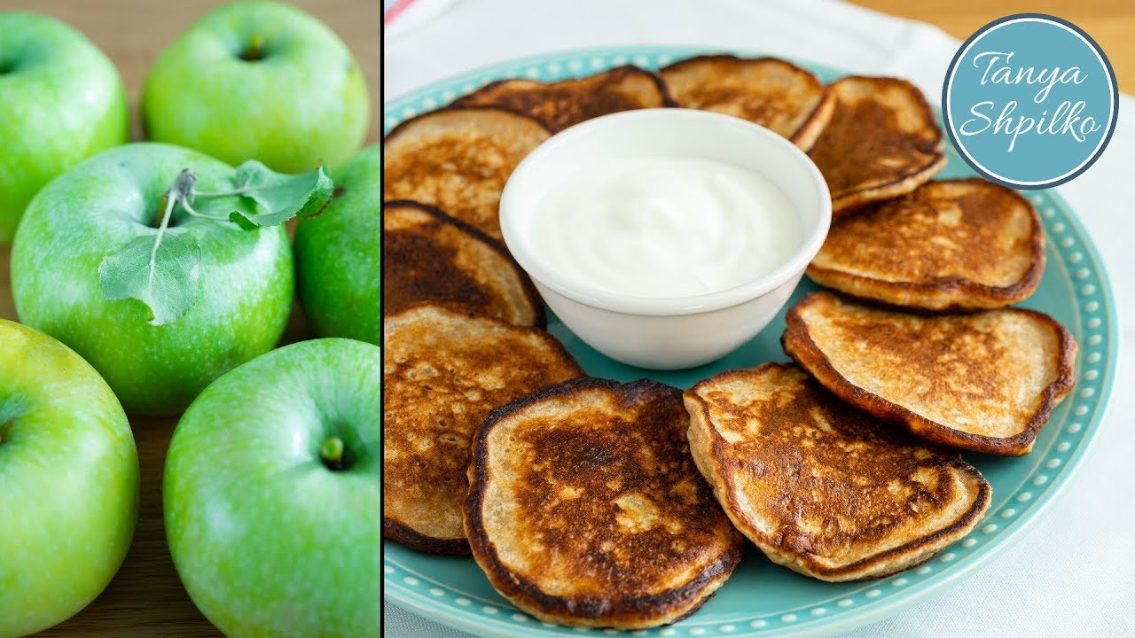 Яблочные Оладьи на Кефире | Apple Fritters | Tanya Shpilko