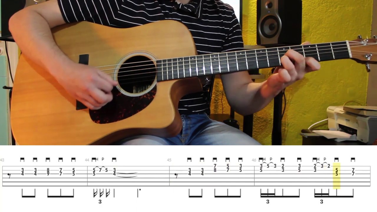 Σωκράτης Μάλαμας - Ασφαλώς και δεν πρέπει (Guitar cover with tabs - solo & accompaniment)