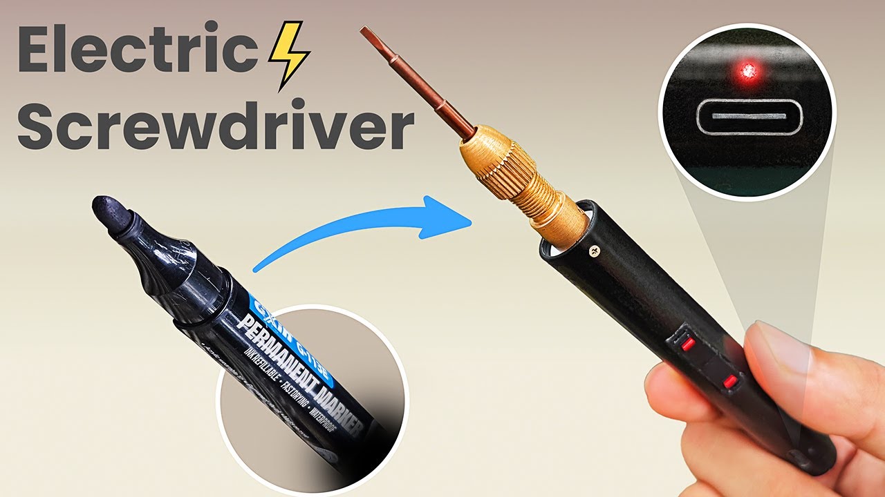 I Turned a Marker Pen Into a Powerful Electric Screwdriver!