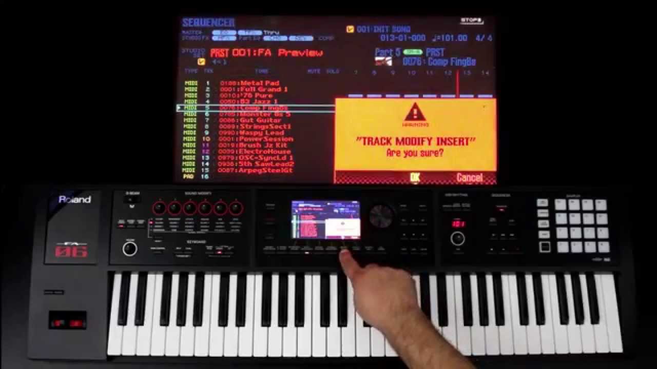 Roland FA-06/08 - Copy, Paste, Erase, and Insert