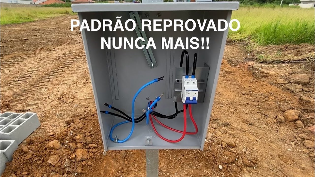 Instalação de Padrão de entrada de energia elétrica (com fixação de poste)