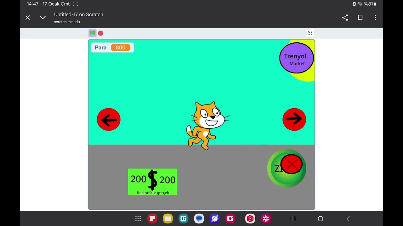Oyun yapmaya devam!!! | scratch