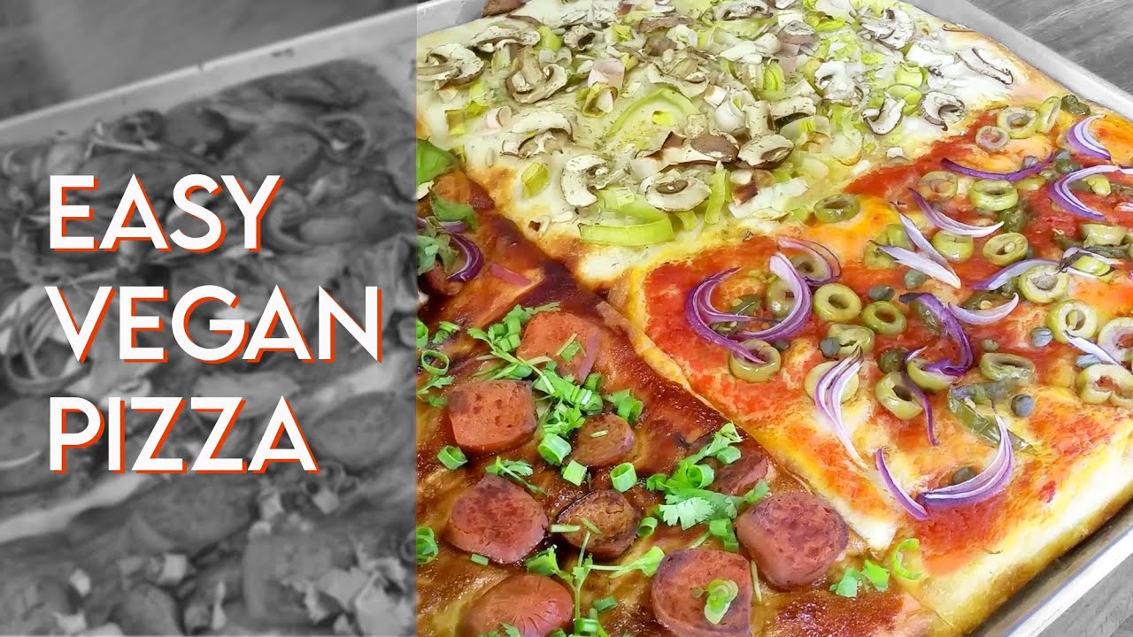 VEGAN PIZZA RECIPE | Easy 5 Ingredient Pizza Dough