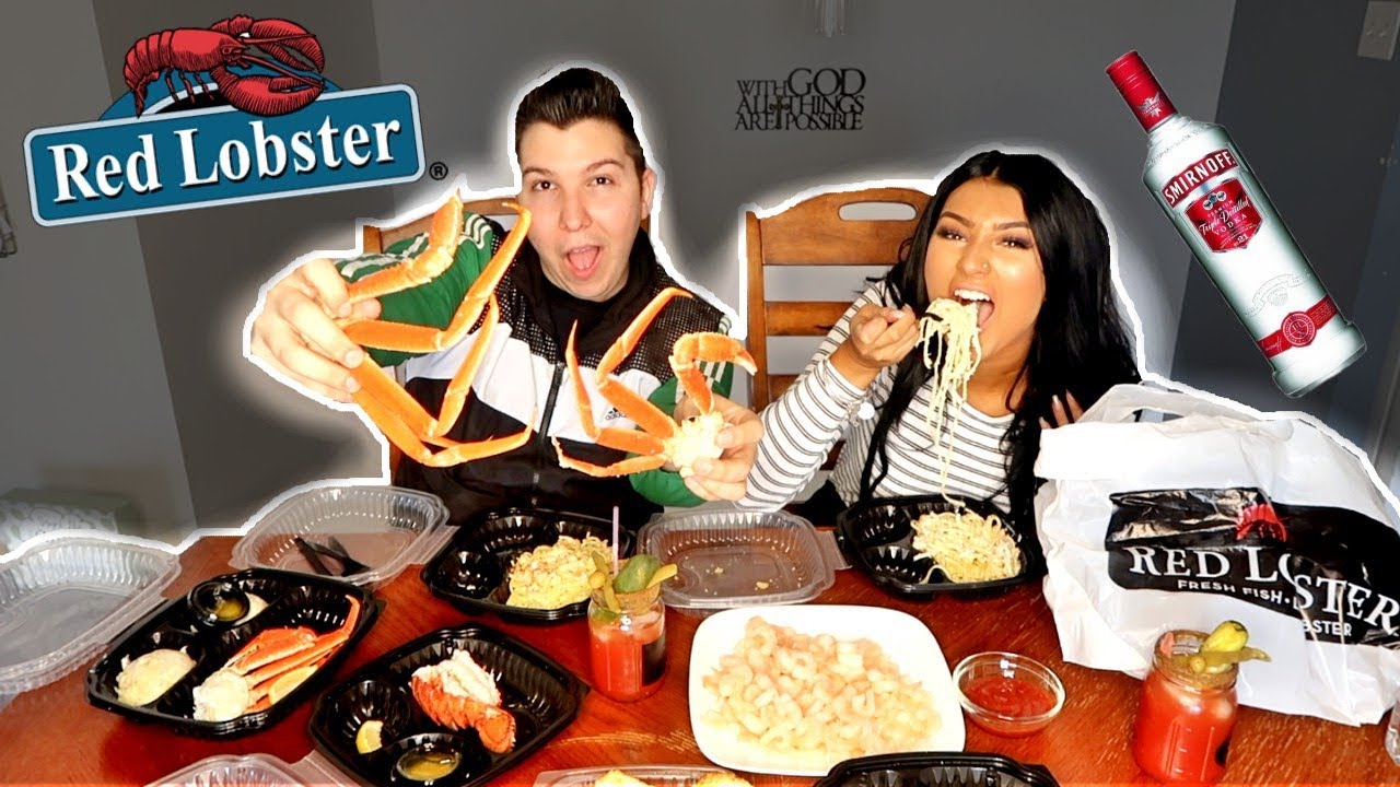 DRUNK RED LOBSTER MUKBANG | Eating Show