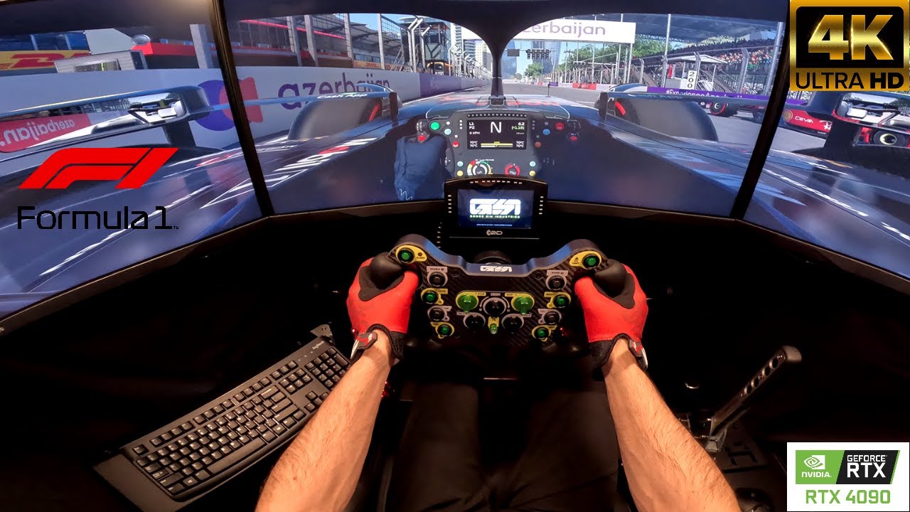 High-Speed Action at the Formula 1 Azerbaijan Grand Prix: Competing in the Azerbaijan Grand Prix!