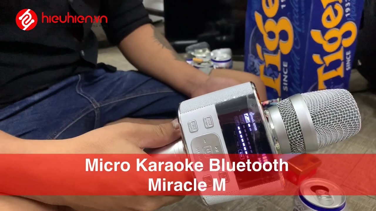 Miracle M100 - Micro karaoke k&egrave;m loa bluetooth thương hiệu H&agrave;n Quốc | Hiếu Hiền