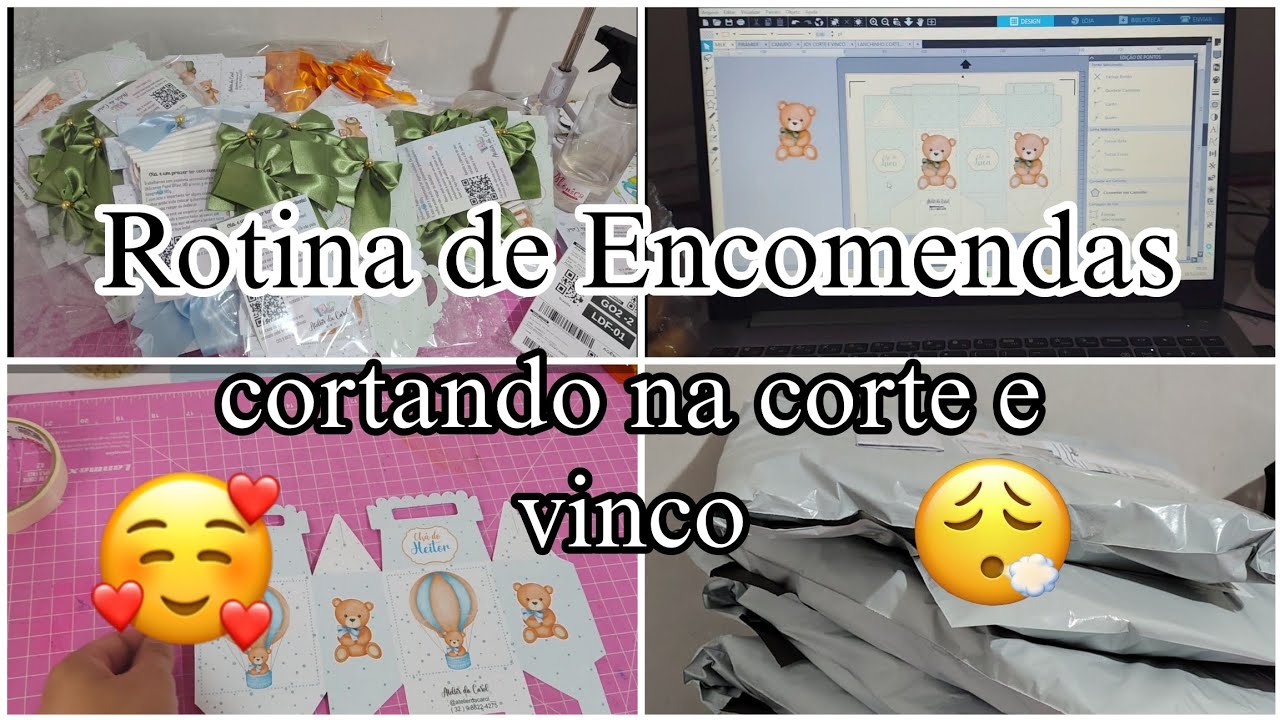 Rotina de Encomendas - Muitos Pedidos - Cortando na Corte e Vinco 💖 #papelariapersonalizada 