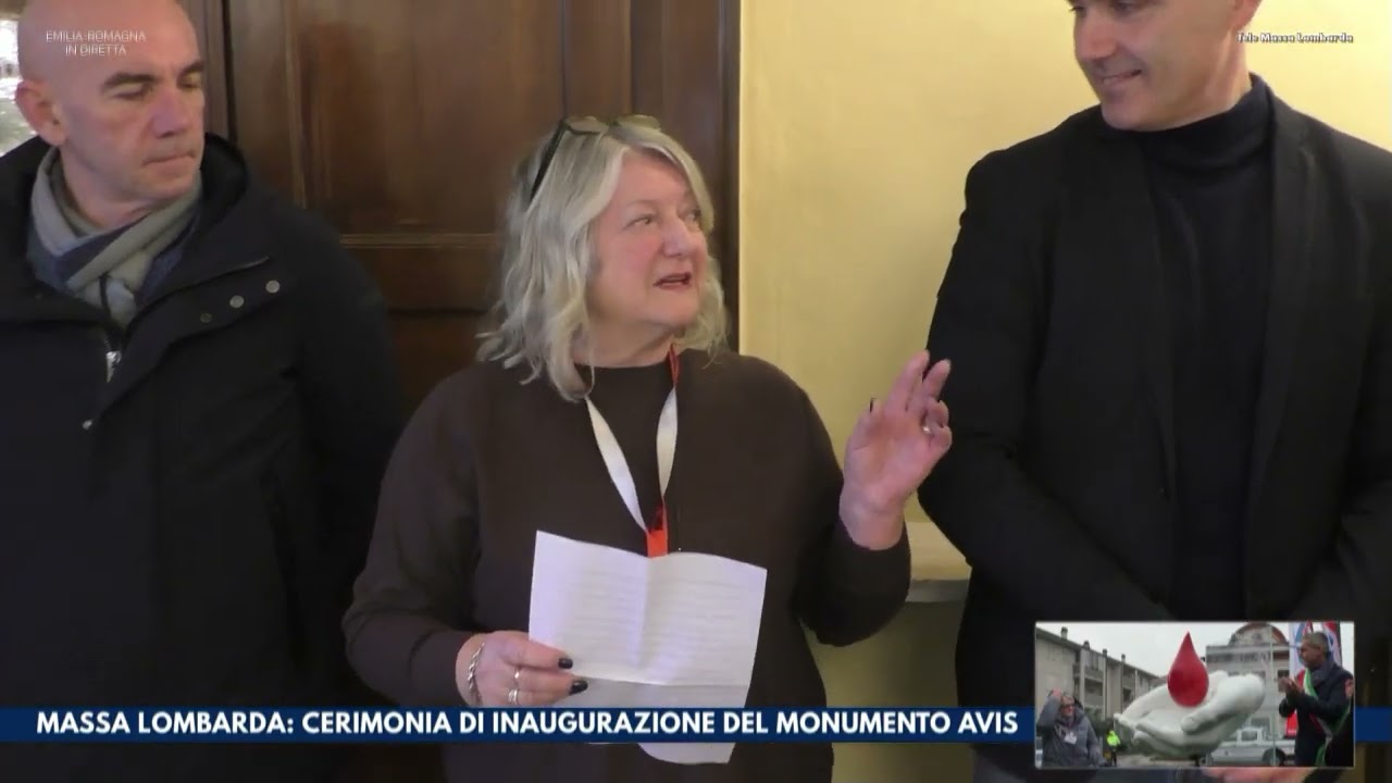 Massa Lombarda (RA): cerimonia di inaugurazione del monumento Avis Massa Lombarda alla Rotonda Lidl.