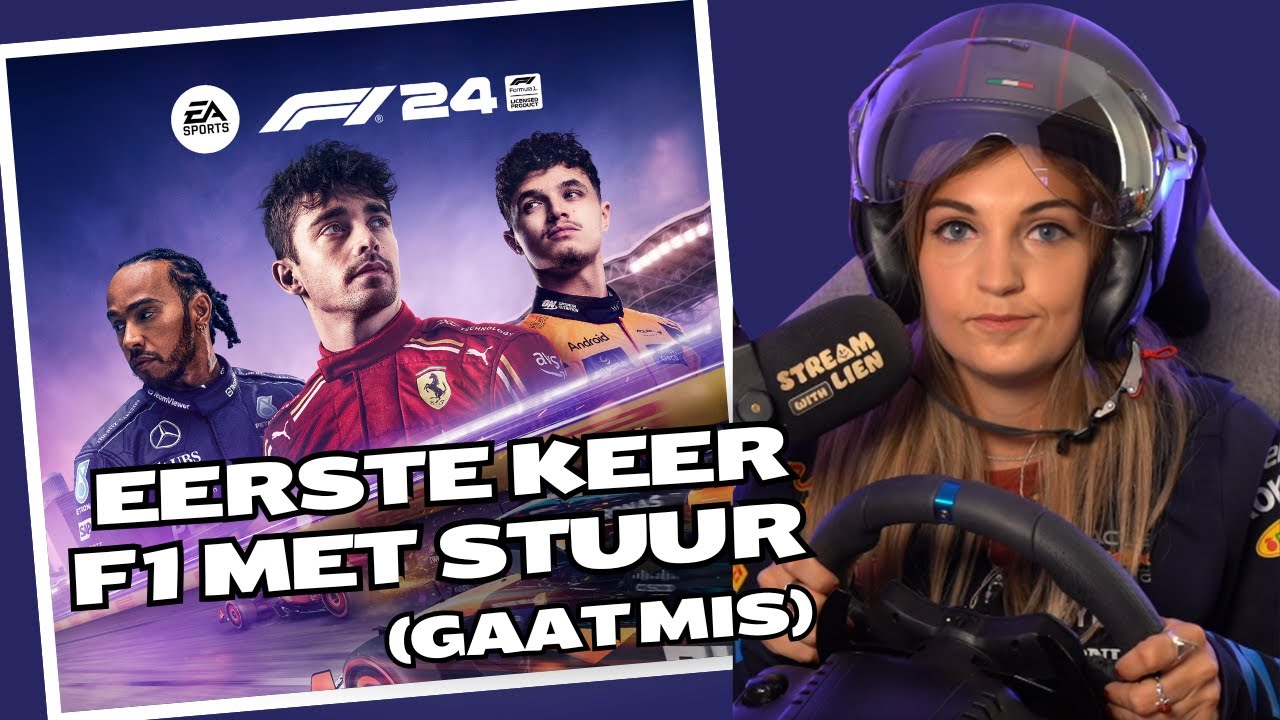 Lien Verstappen rijdt absoluut niet de vangrail in (jawel) | Eerste keer Formule 1 met stuurtje #F1