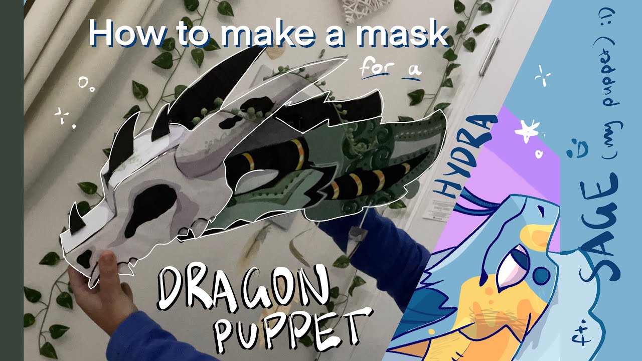 How to make a MASK for a DRAGON PUPPET ‼️‼️