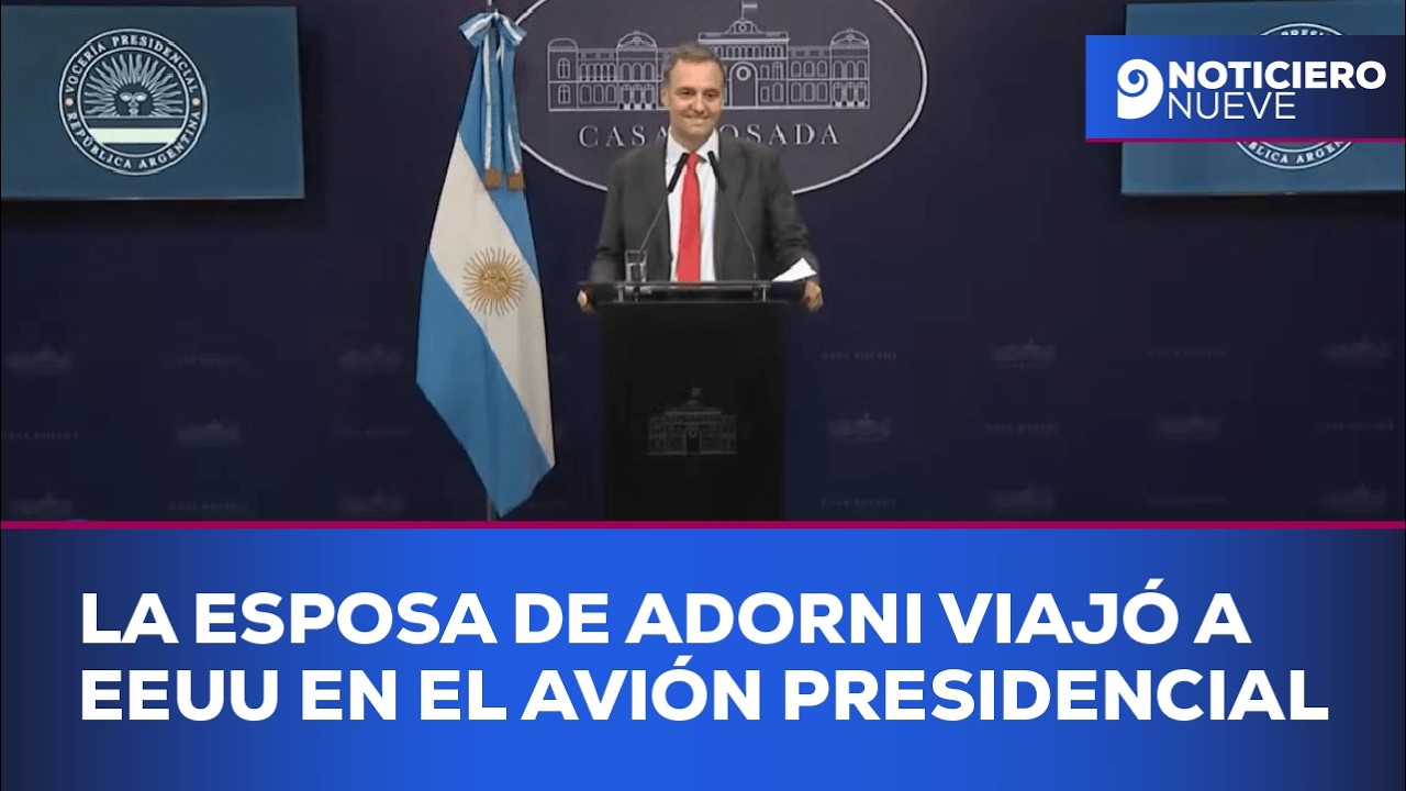 La esposa de Adorni viajó a Estados Unidos en el avión presidencial y estalló la polémica