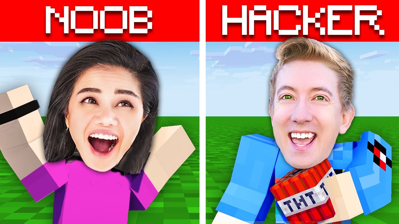 Minecraft NOOB vs HACKER: I CHEATED in a Build Challenge