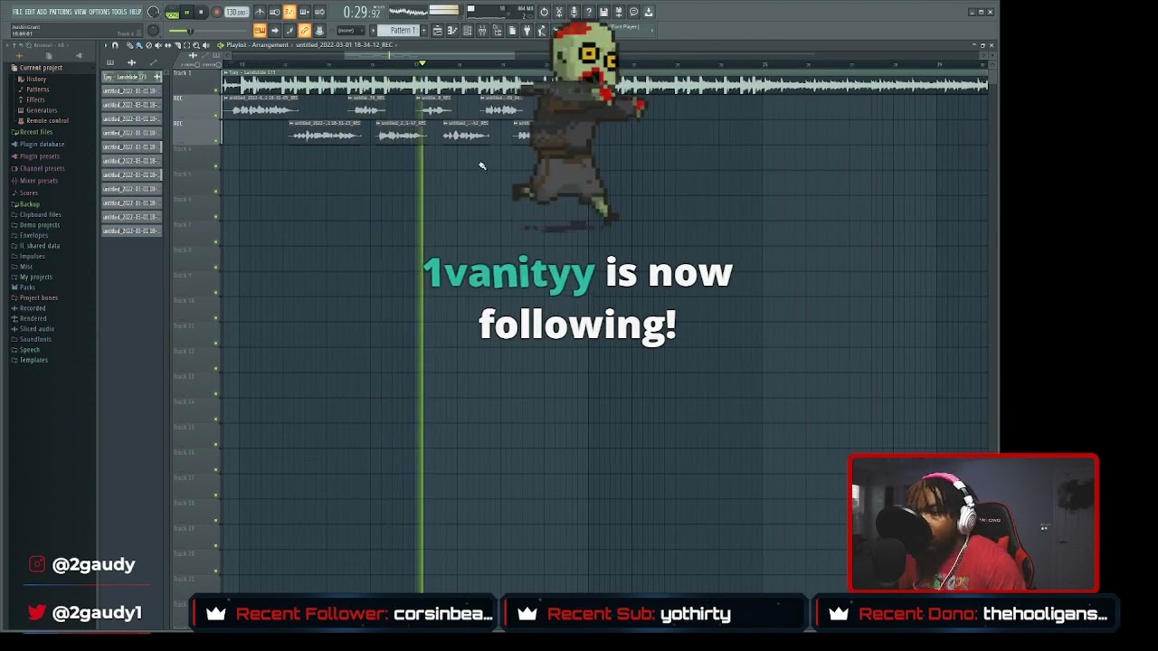 2gaudy Makes 2 Songs Live On Twitch [03/01/2022]