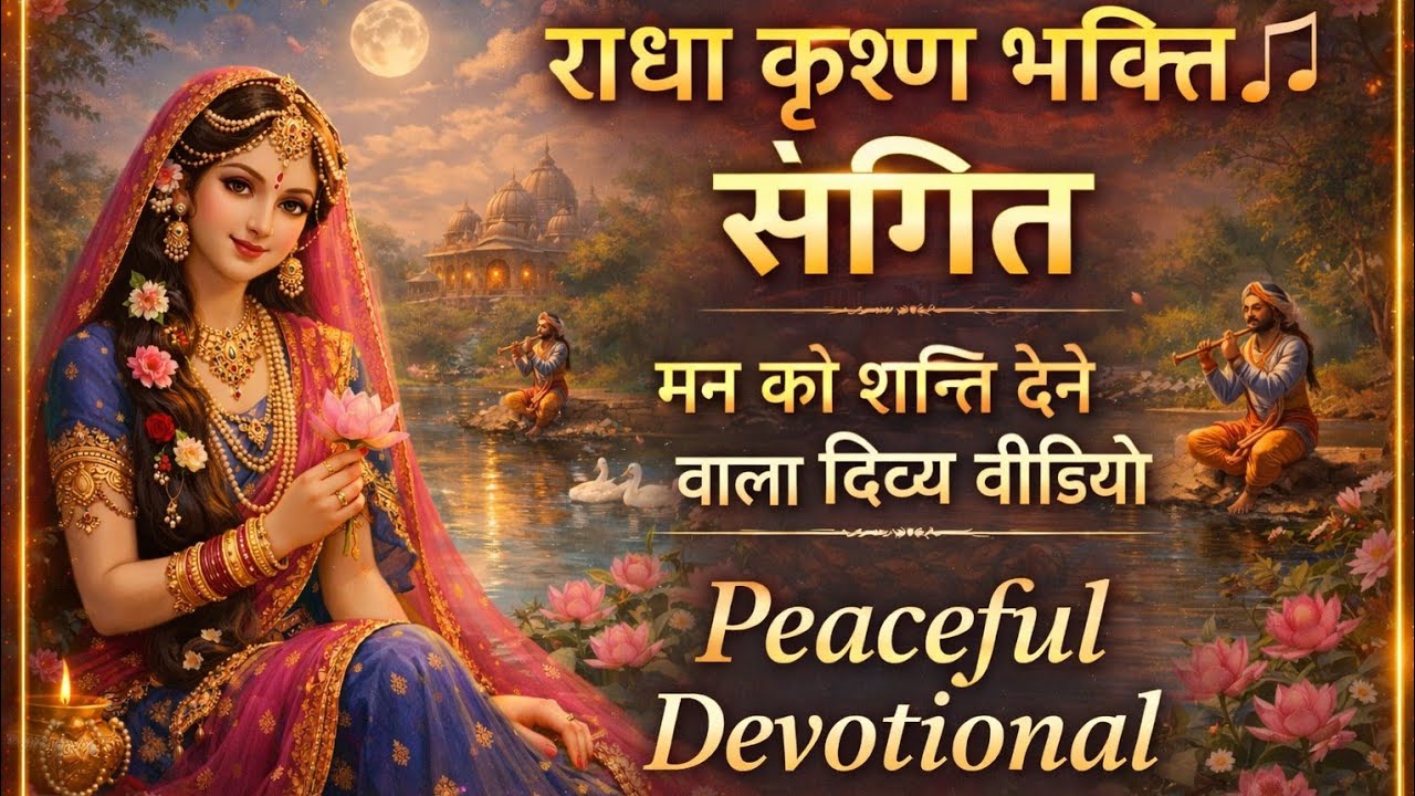 राधा कृष्ण भक्ति संगीत 🎶 | मन को शांति देने वाला दिव्य वीडियो | Peaceful Devotional