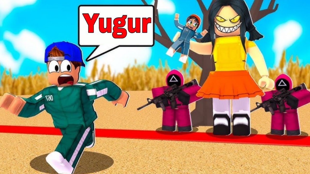 ROBLOX LEKIN SQUID GAMES QAXRAMONLARIDAN QOCHAMIZ -روبلوكس لكننا نتجنب أبطال ألعاب الحبار