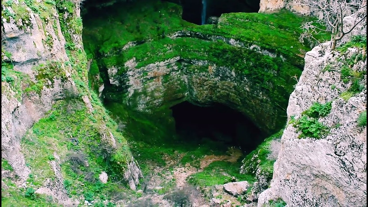 Explore Baatara Gorge Waterfall Lebanon 🌍 Hidden Wonder of the Three Bridges Cave!