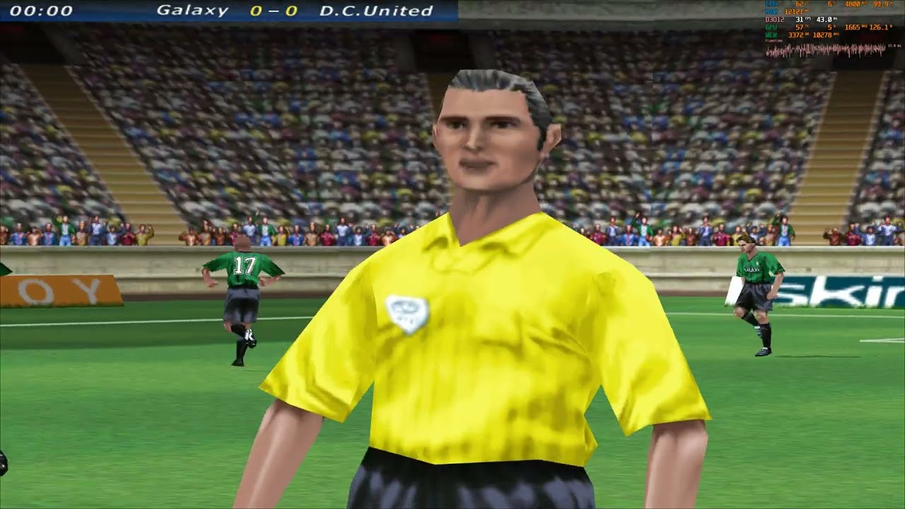 FIFA 2000 (1999). Native VS 4K old game 3dfx