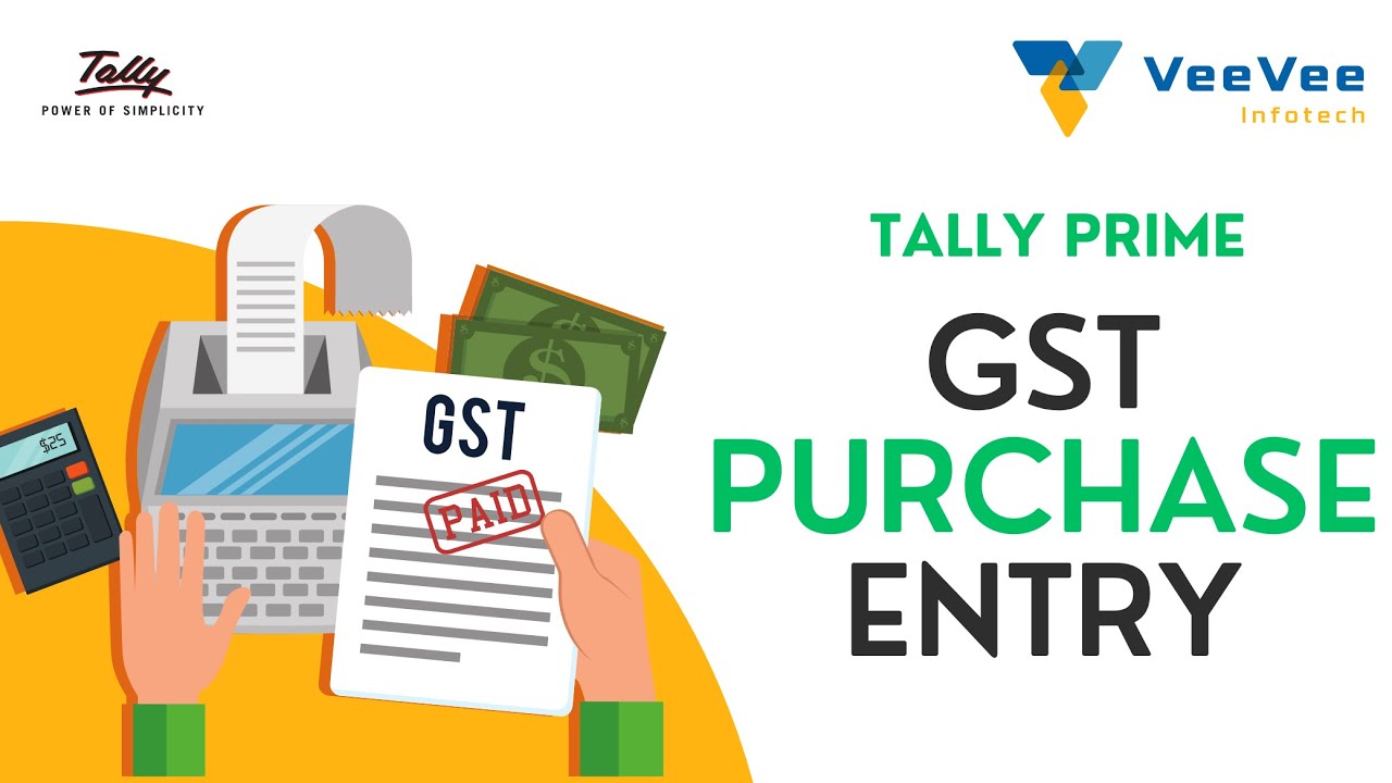 How to Make GST Purchase Entry in Tally Prime? | Tamil | VeeVee Infotech.