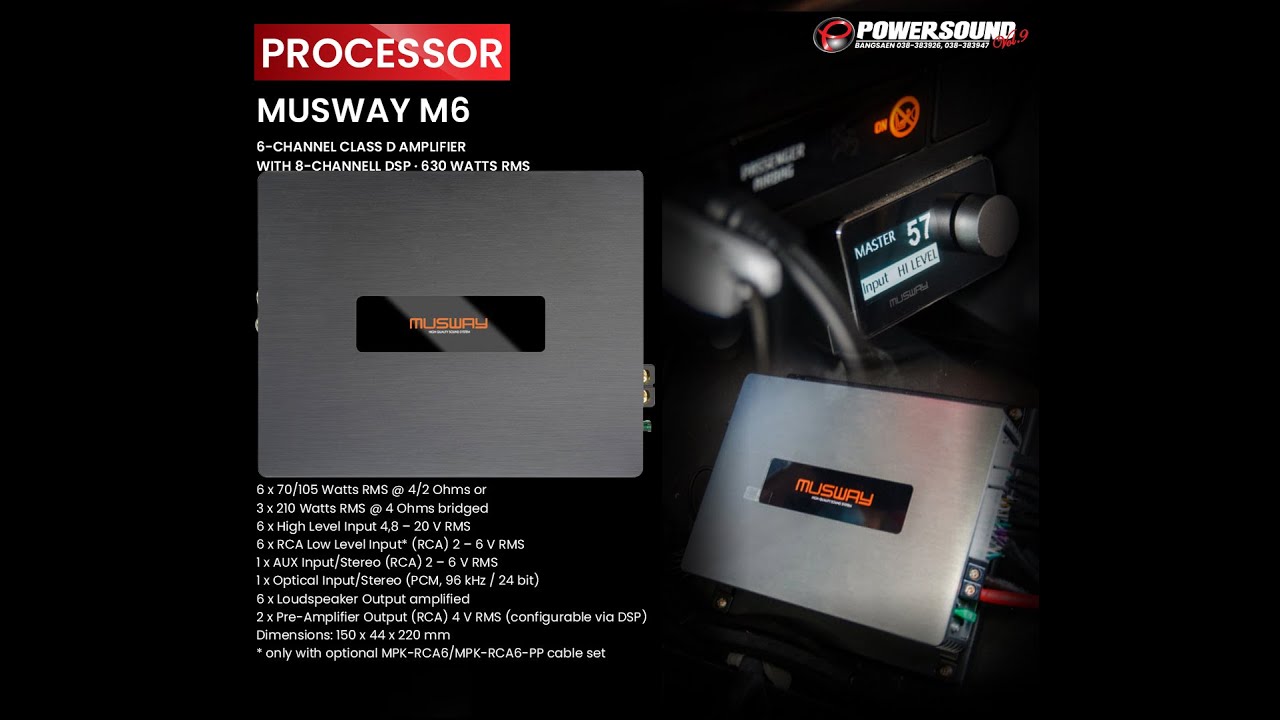Musway M6 DSP Bestseller! สนใจทัก 0819362598 ผ่อน 0% 4 เดือน
