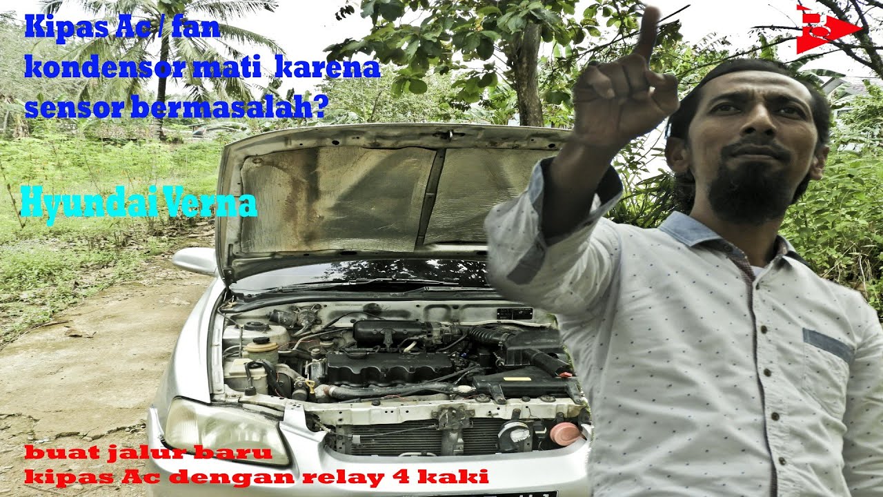 buat jalur baru fan kondensor / kipas Ac mobil hyundai verna #hyundai#verna#accent