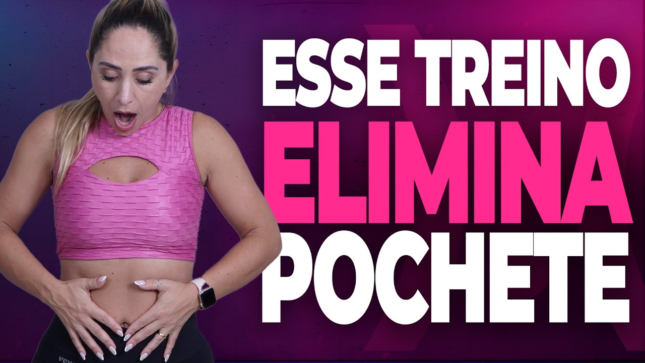 Você só precisa de 5 MINUTOS POR DIA para ACABAR com a BARRIGA POCHETE! TREINO SIMPLES EM CASA