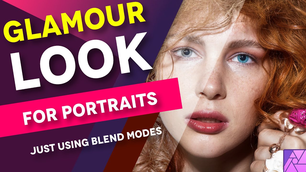 Affinity Photo GLAMOUR look by using different blend modes and 1 adjustment layer