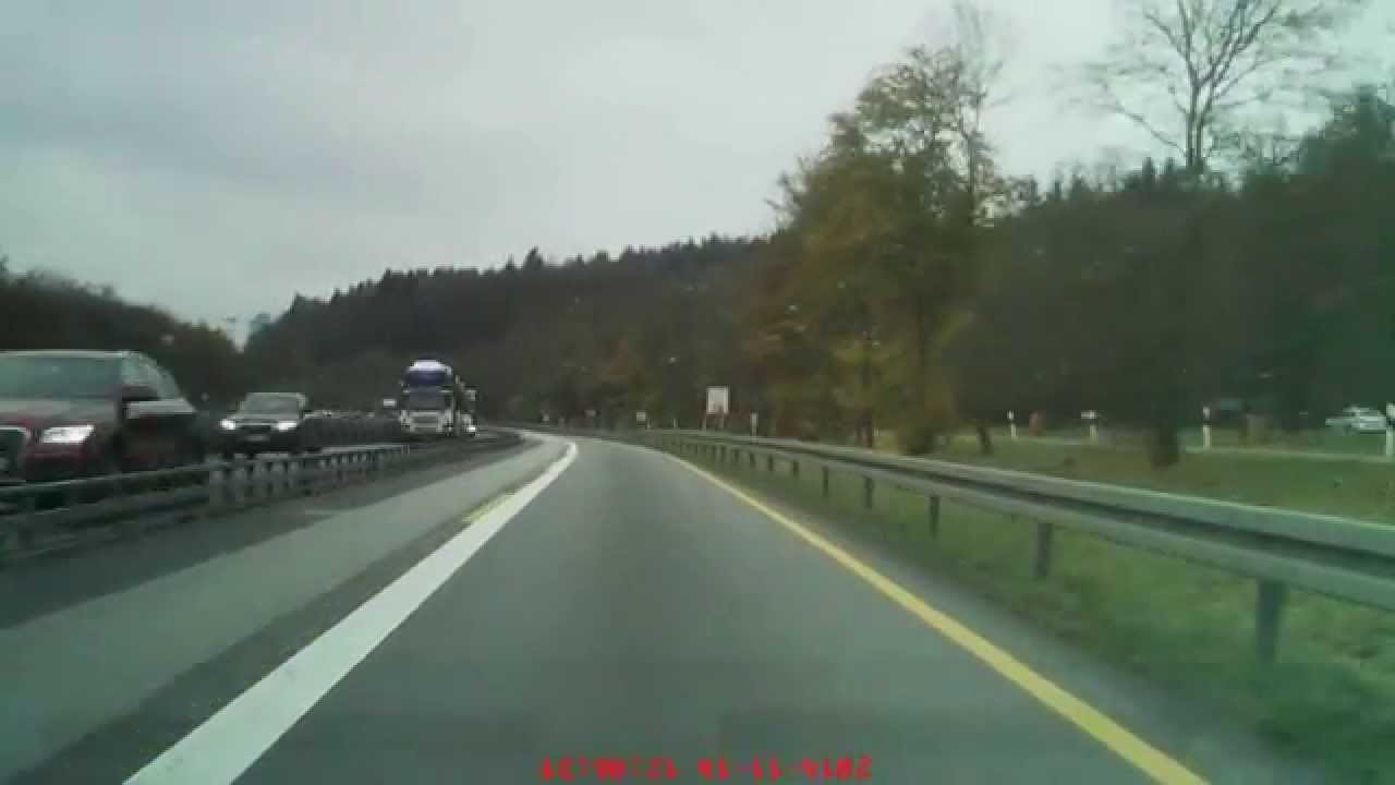 Autobahn 45 Siegen Richtung Gießen (von Dillenburg nach Herborn-West)