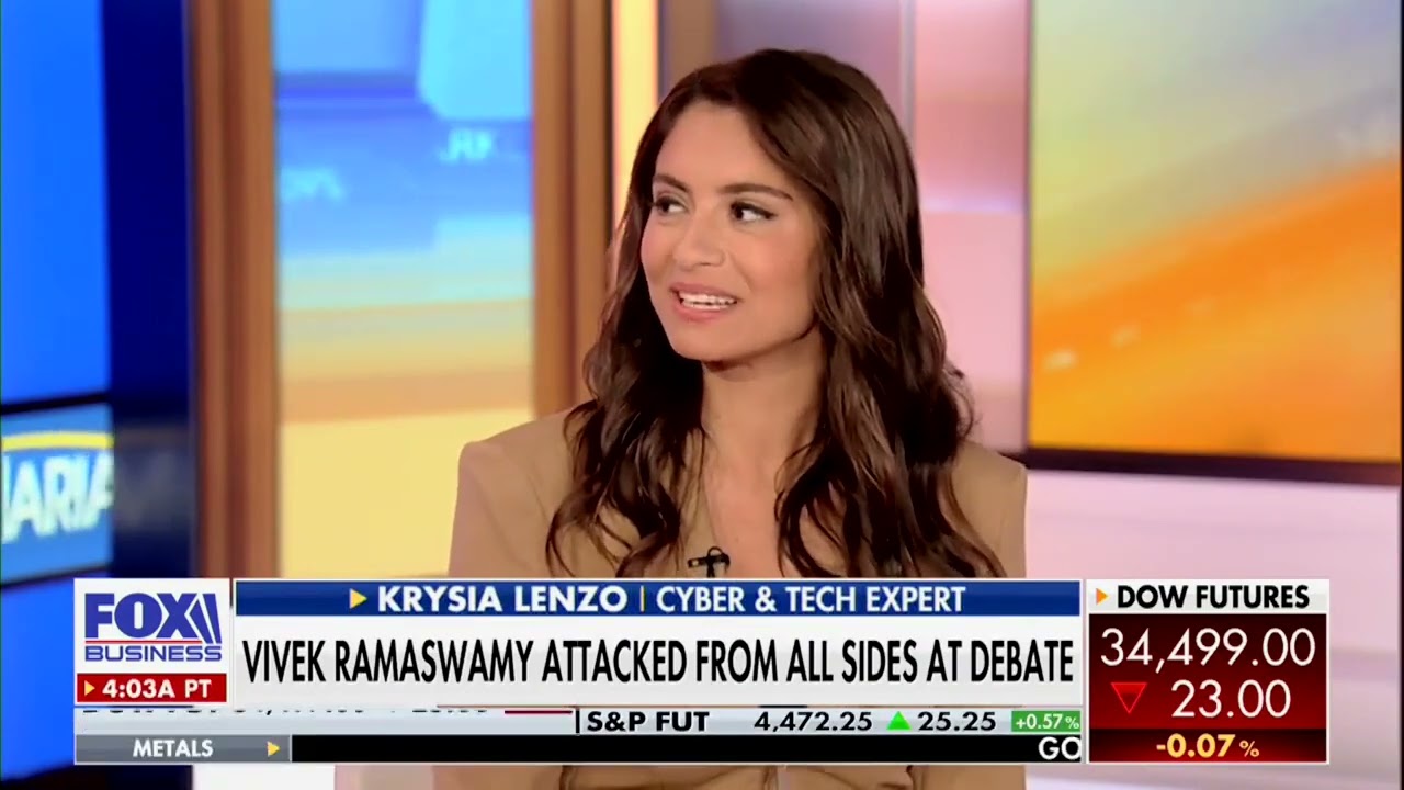Fox Business Network Mornings With Maria Bartiromo, Krysia Lenzo on Vivek As Debate Frontrunner